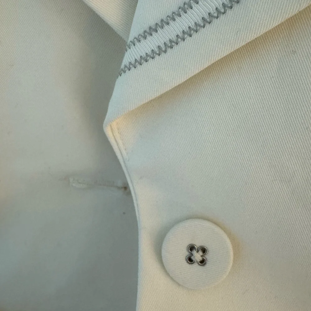 EUC White House Black Market Ivory Trench size Small - Picture 5 of 6